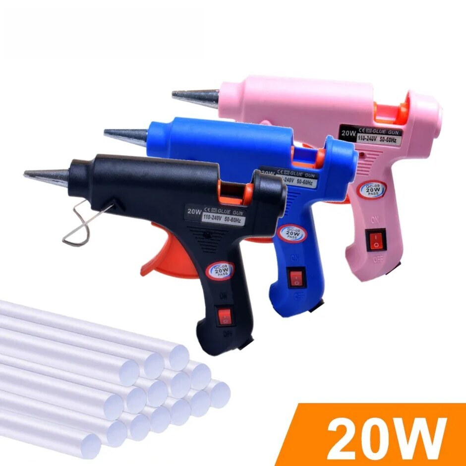 20W Hot Melt Glue Gun DIY Mini Household Industrial Guns Heat Temperature